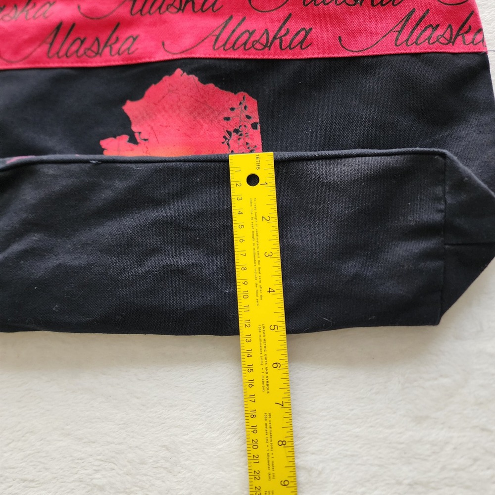 Alaska Canvas Tote Bag Black Red Pink‎ Sunset Moose Souvenir - Picture 6 of 13